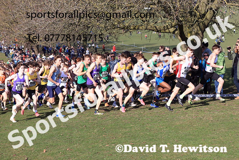Boys under-15s 2025 UK CAU Inter Counties Cross Country Champs., Wollaton Park, Nottingham. Photo: David T. Hewitson/Sports for All Pics